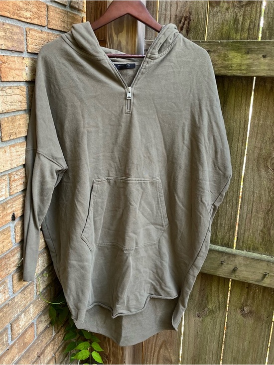 All Saints Dresses & Skirts - ALL SAINTS XONDA Olive Green Women’s Hoodie Hooded Sweatshirt Dress Oversized